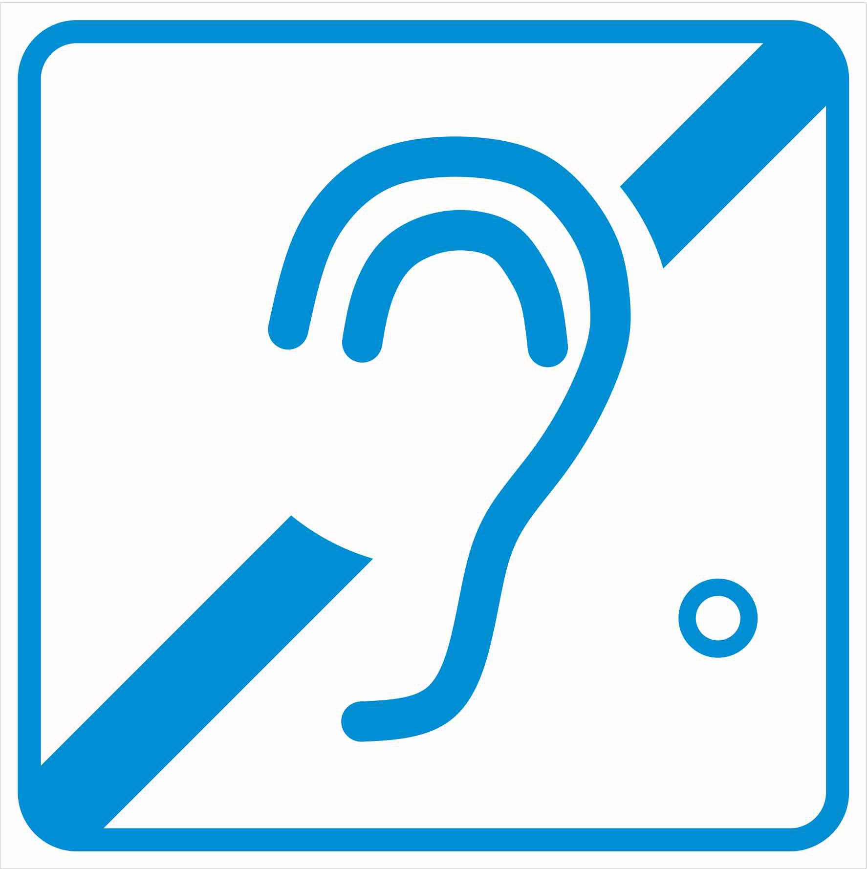  G 03 Пиктограмма Доступность для инвалидов по слуху 150 х 150 мм
